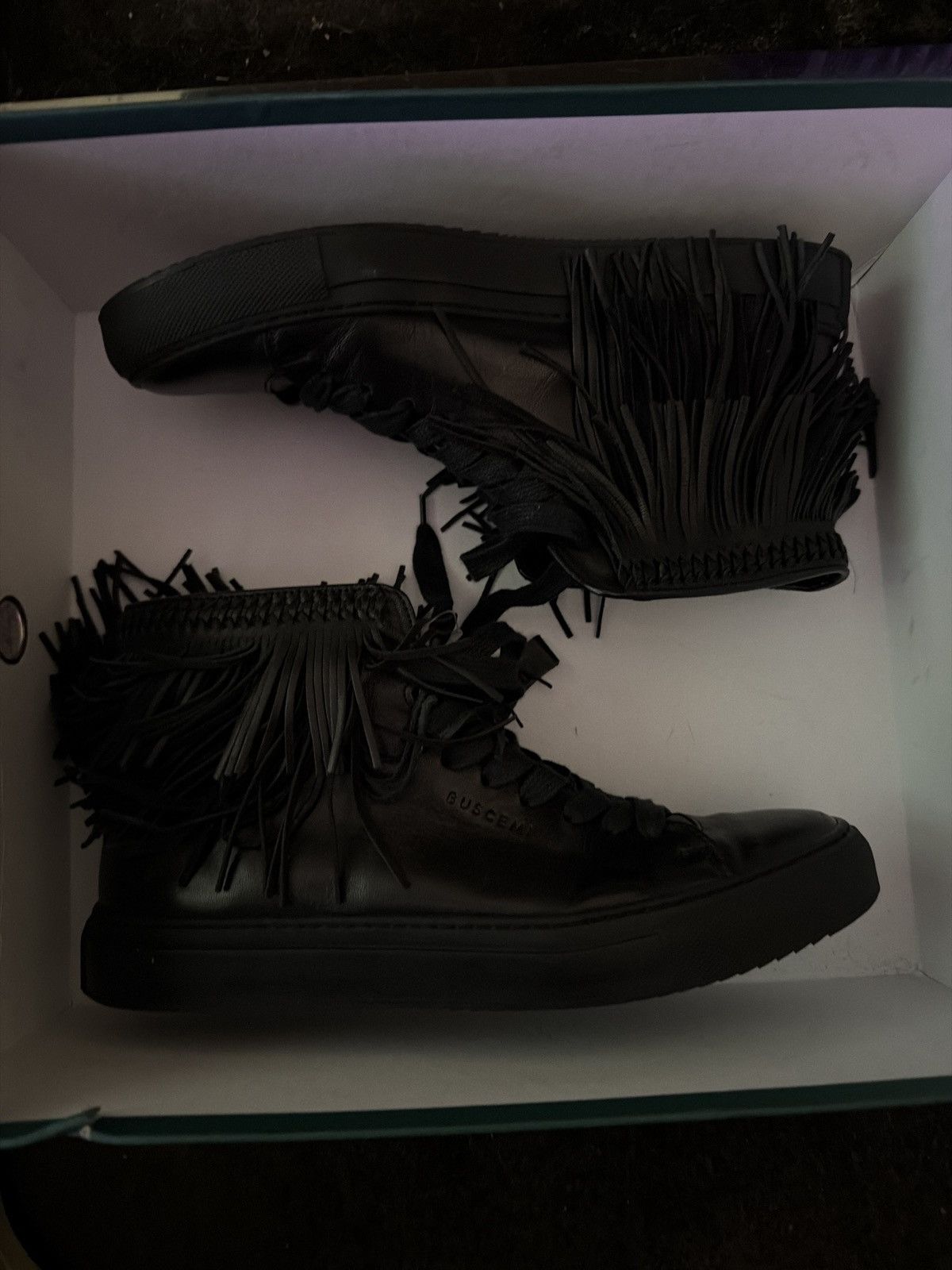 Buscemi Buscemi black fringe leather sneakers Size US 8.5 / EU 41-42 - 3 Thumbnail