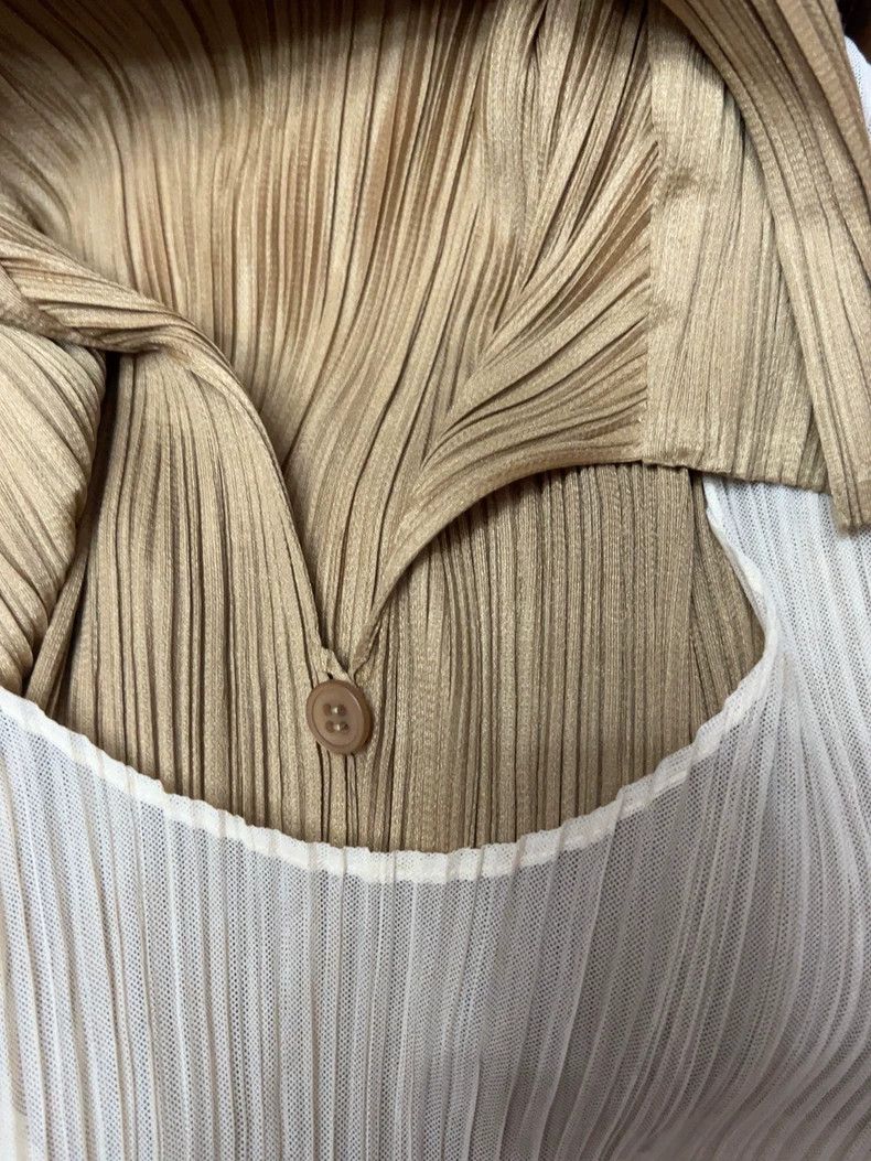 Issey Miyake Issey Miyake size:3 Brown pleated long-sleeved top Size M / US 6-8 / IT 42-44 - 7 Thumbnail