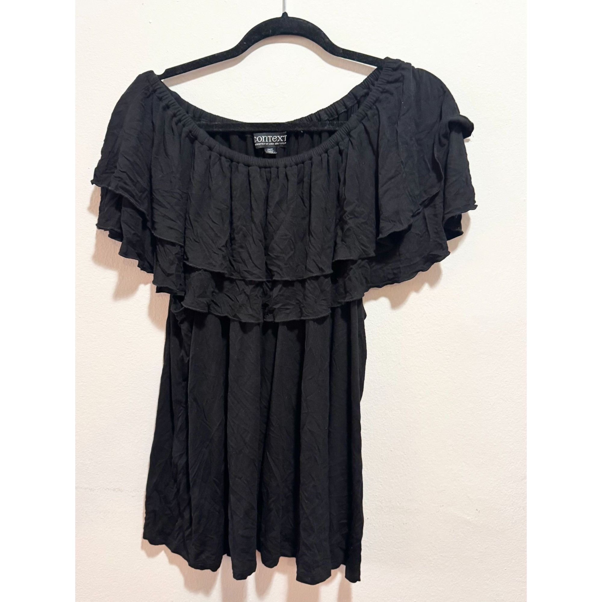 Other Context Lord and Taylor 2XL Ruffle Off the Shoulder Top Shir Size XXL / US 16-18 / IT 52-54 - 3 Thumbnail