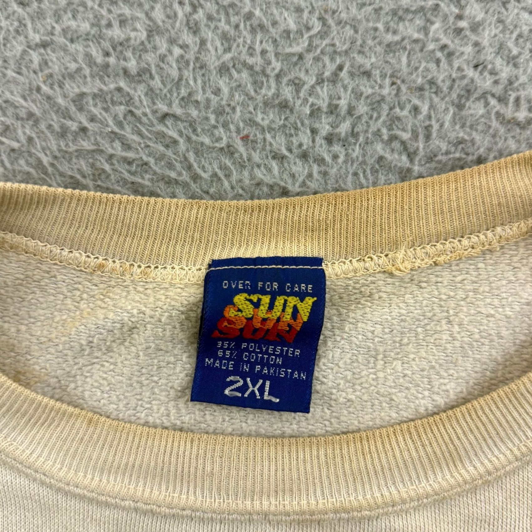 Vintage VINTAGE Sun Sweatshirt Crewneck 2XL Gray Graphic Print Fishing Outdoor 90s Size US XXL / EU 58 / 5 - 7 Thumbnail