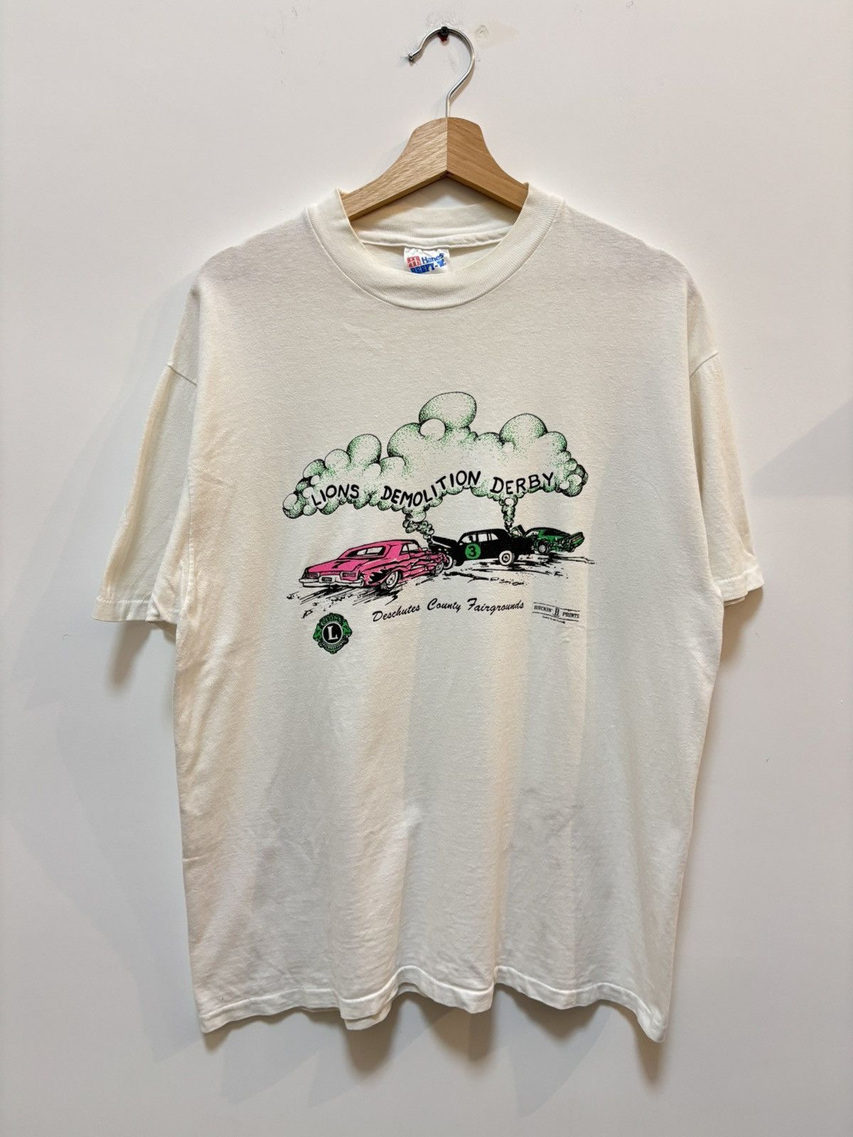 Vintage Vintage 90's Lions Demolition Derby Deschutes County Size US L / EU 52-54 / 3 - 1 Thumbnail
