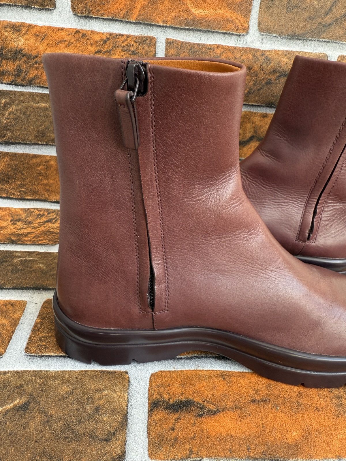 The Row Burgundy billie ankle boots Size US 7 / IT 37 - 9 Thumbnail