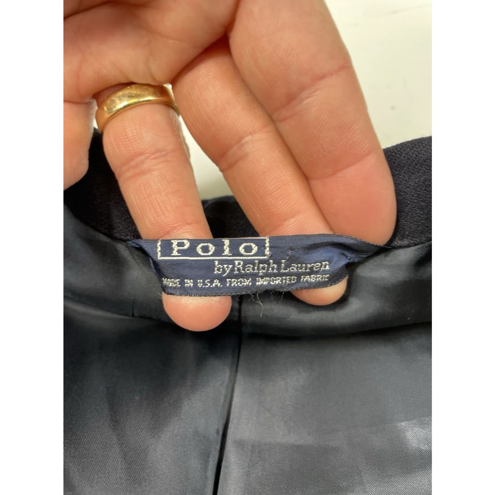 Polo Ralph Lauren VINTAGE Polo Ralph Lauren Blazer Jacket Men 44 Navy Blue Wool 2 Button 4-Button Front Single-Breasted Gold Buttons Regular Fit Long Coat Size US XXL / EU 58 / 5 - 2 Thumbnail