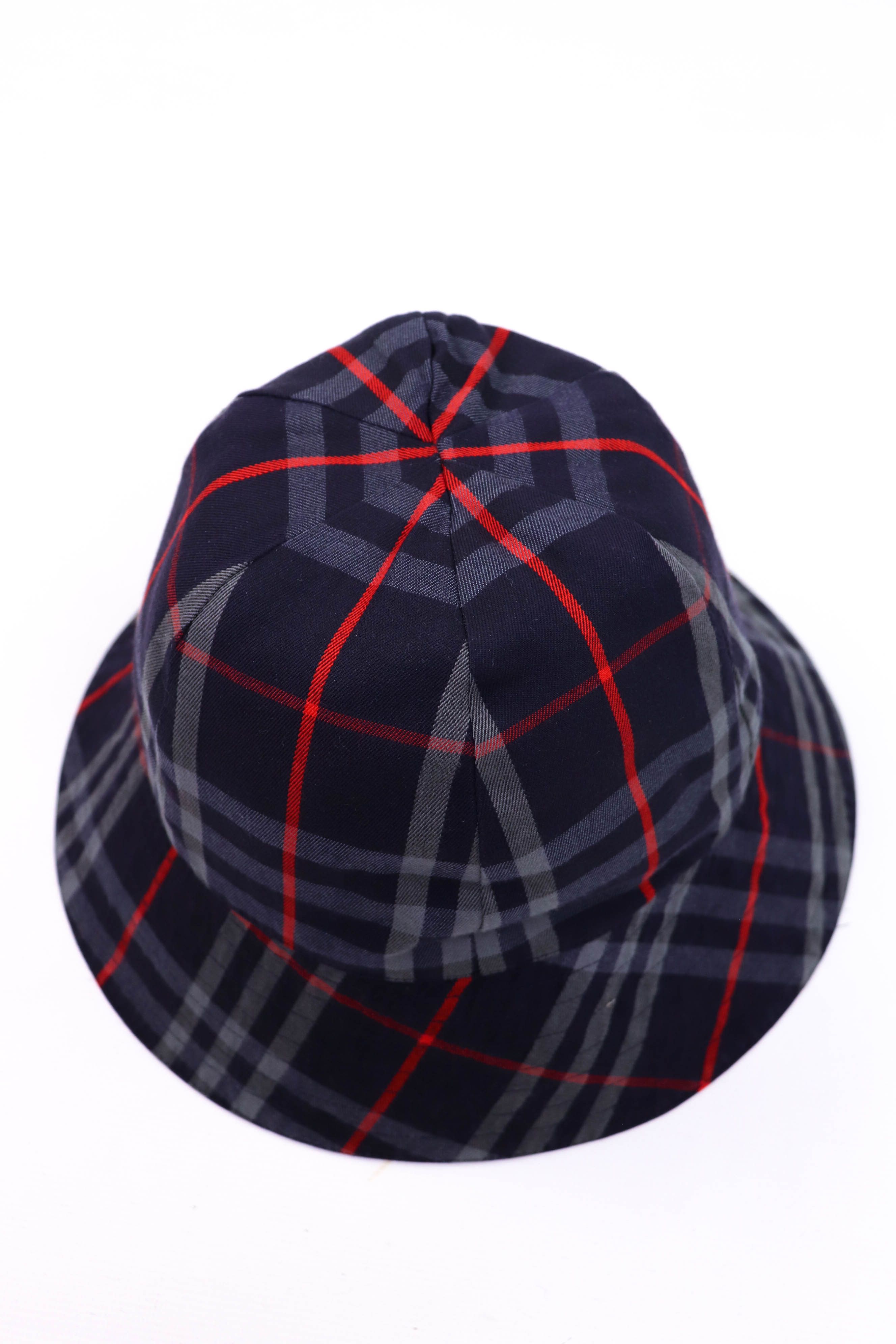 Burberry Burberrys Vintage Blue Nova Check Reversible Bucket Hat Size ONE SIZE - 7 Thumbnail
