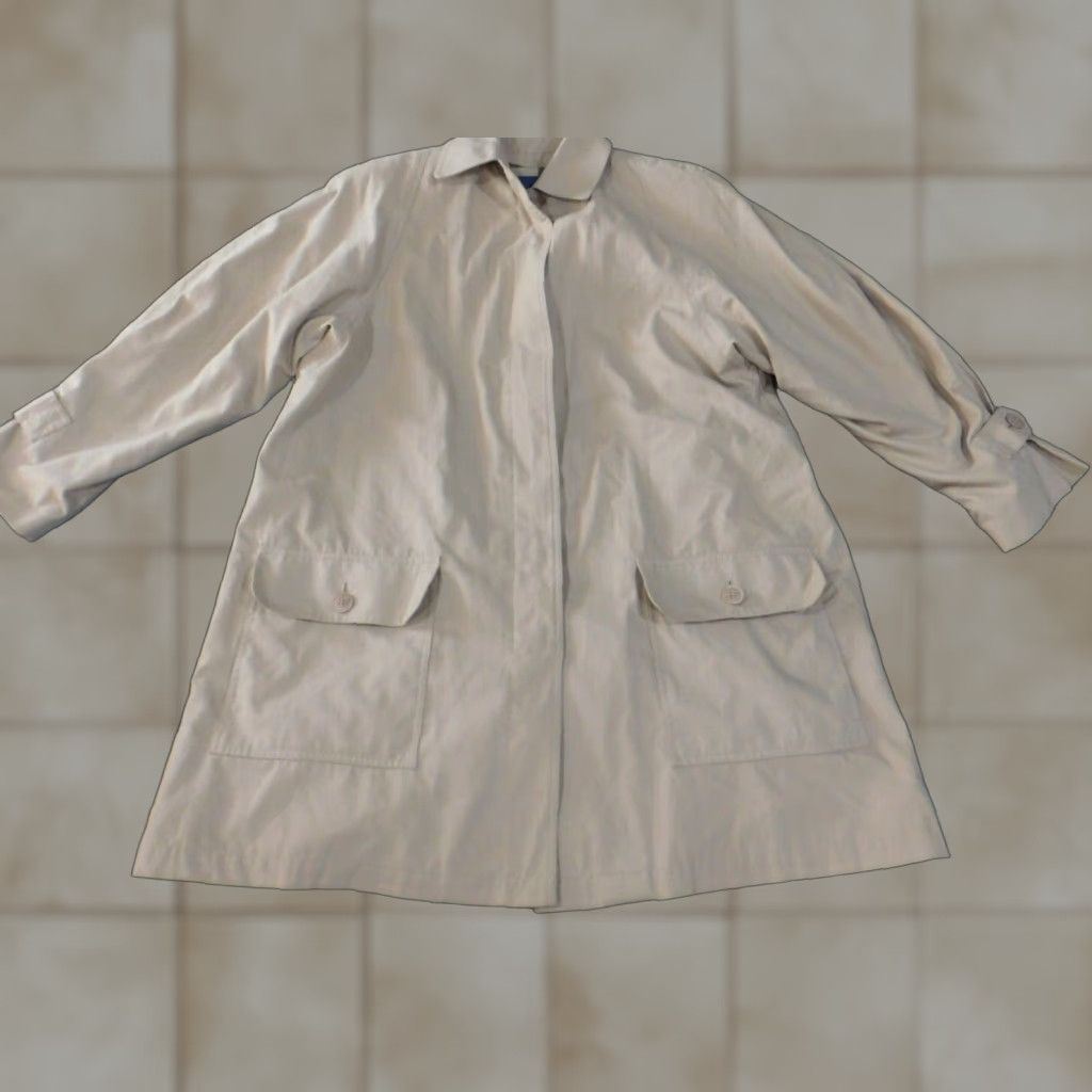 London Fog LONDON FOG Trench Coat Womens 14 Beige Button Classic Lined Winter Casual Formal Coat Jacket Size XL / US 12-14 / IT 48-50 - 1 Thumbnail