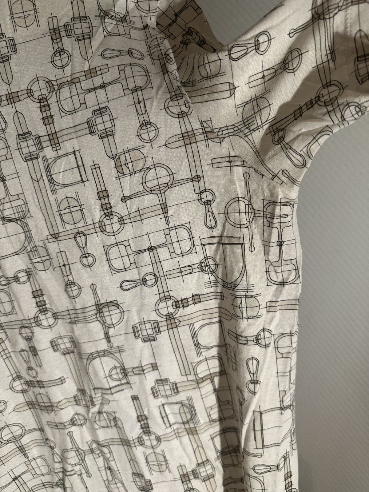 Hermes Hermès Equestrian Bits All-Over Print T-shirt L, Italy—Rare Size US L / EU 52-54 / 3 - 4 Thumbnail