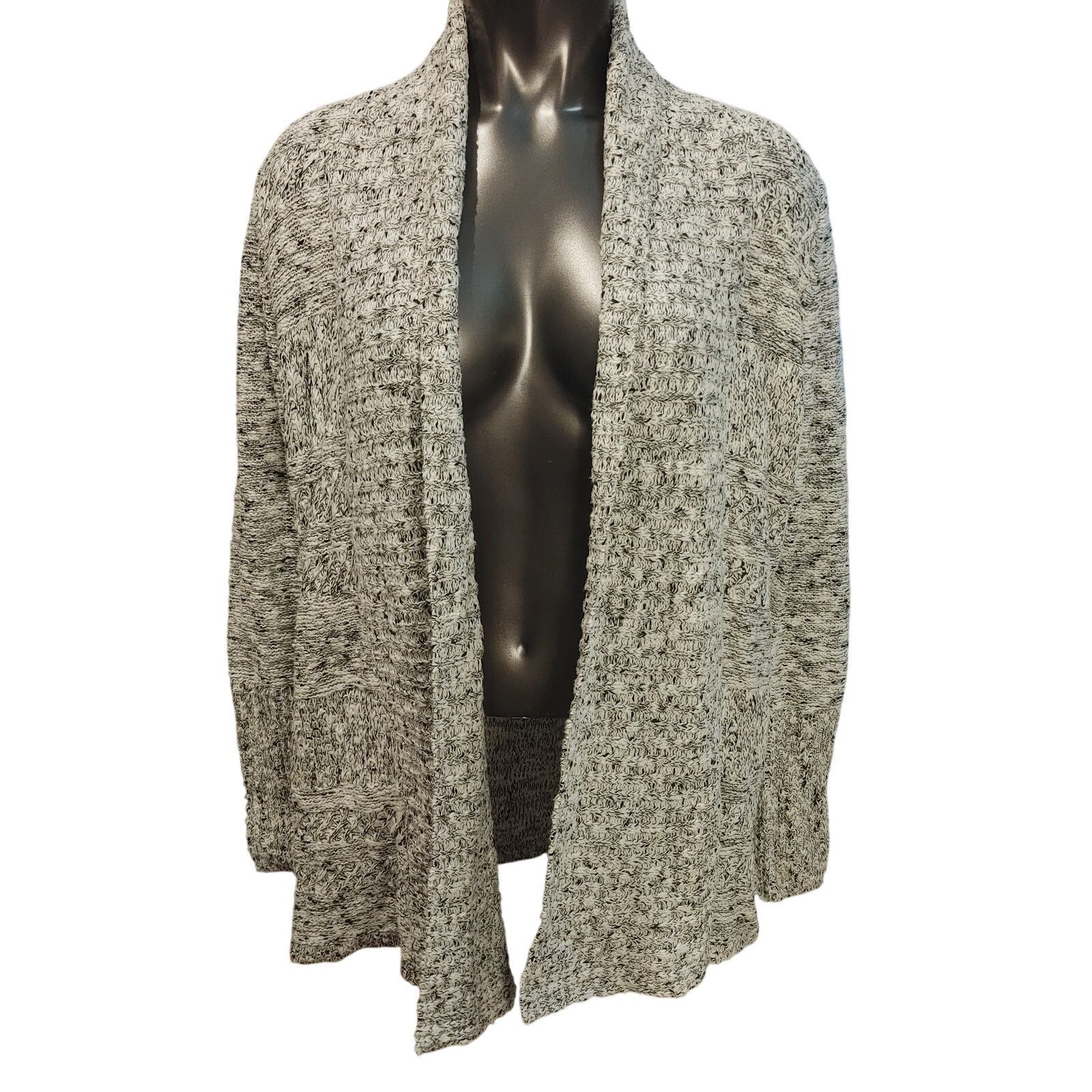 Sonoma Sonoma Life+Style Women L Gray Knit LongSleeve Open Cardigan Size L / US 10 / IT 46 - 1 Thumbnail