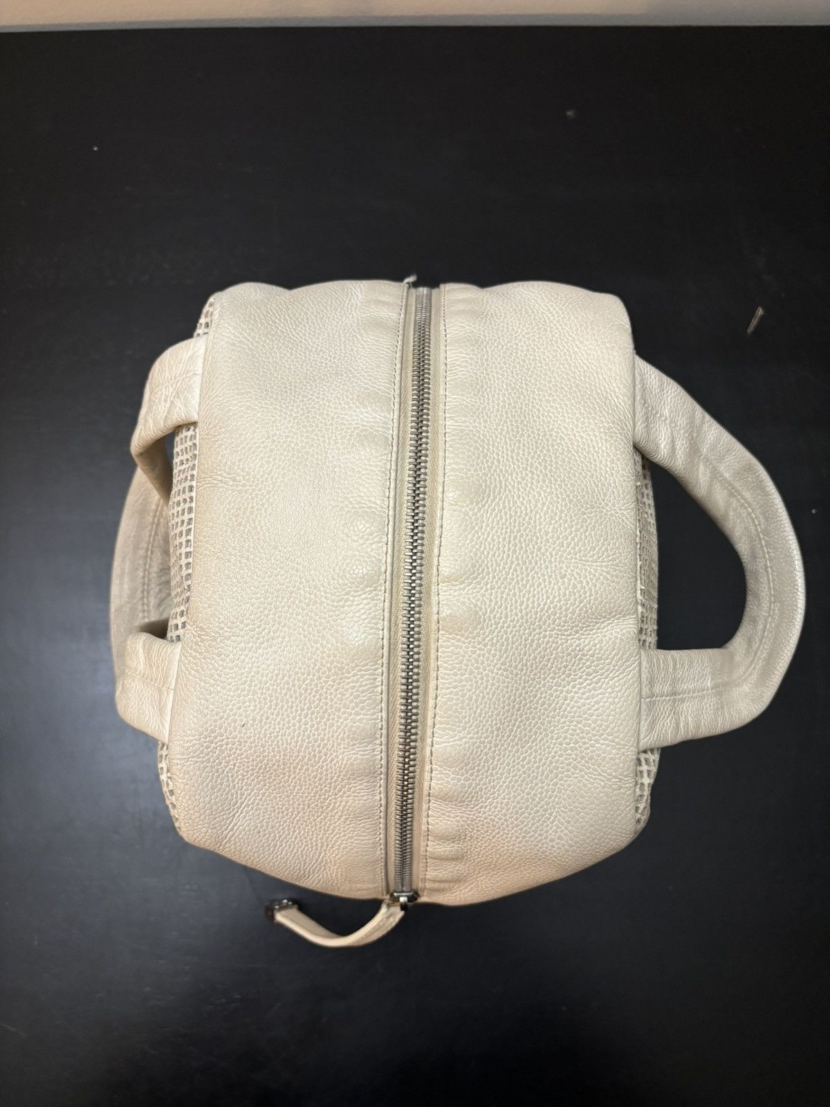 Chanel Chanel CC Coco Mark Mini Leather Boston Bag White Beige Size ONE SIZE - 7 Thumbnail