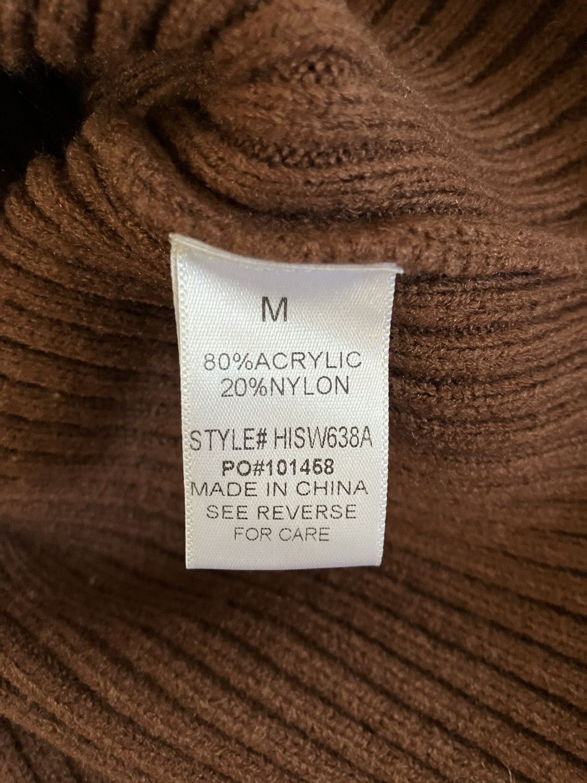 Other Isails Brown Ribbed Turtleneck Cropped Knit Sweater Size M Size M / US 6-8 / IT 42-44 - 7 Thumbnail