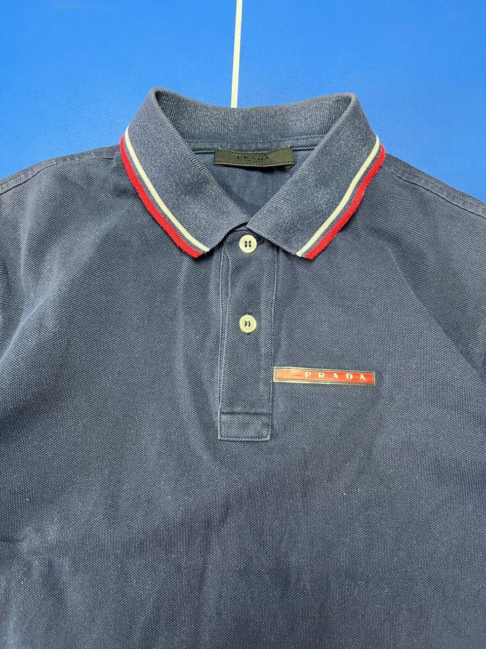 Prada Auth PRADA Red Tab Logo Navy Polo Shirt Size S Size US S / EU 44-46 / 1 - 4 Thumbnail