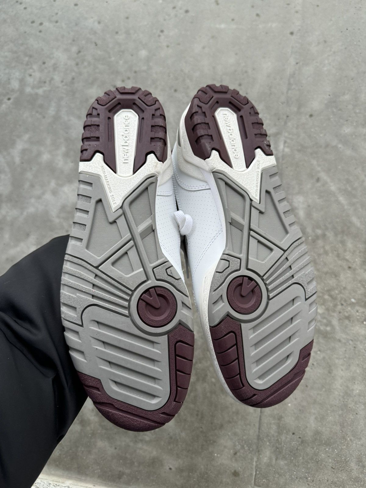 New Balance × Off-White New Balance 550 Burgundy Cyan Size US 12 / EU 45 - 5 Thumbnail