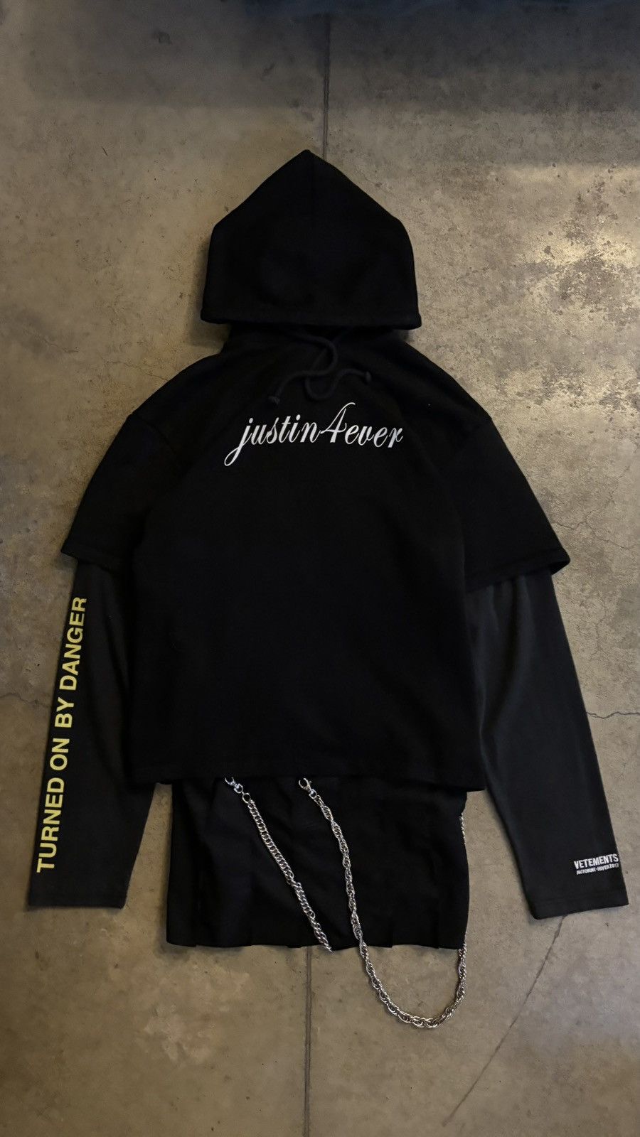 Vetements vetements runway aw'16 justin4ever gunclub hoodie + dress Size US M / EU 48-50 / 2 - 2 Thumbnail