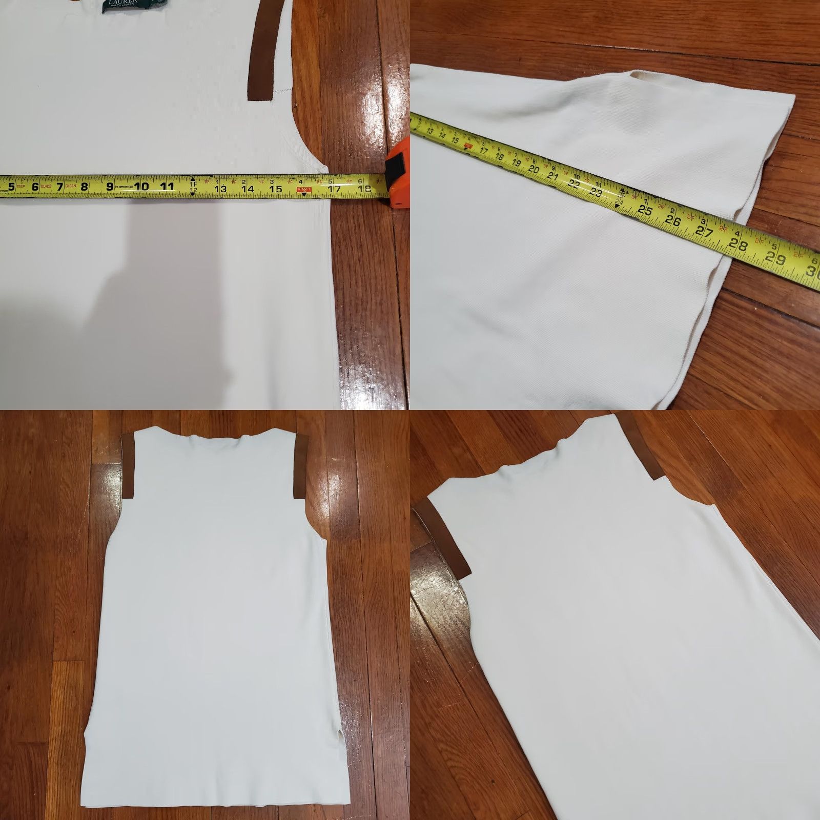 Ralph Lauren Lauren Ralph Lauren Sweater Dress Womens Medium White Sleeveless Tunic Size M / US 6-8 / IT 42-44 - 8 Thumbnail