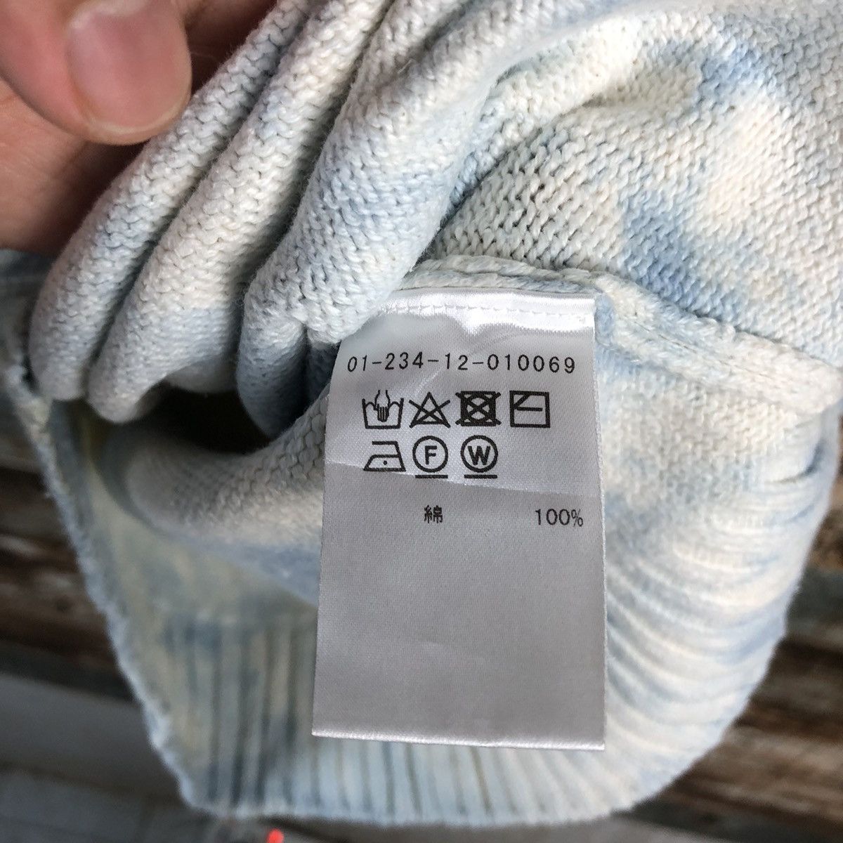 Japanese Brand Estnation Blue Tye Dye faded sweatshirt Knitwear #A1268 Size US M / EU 48-50 / 2 - 11 Thumbnail