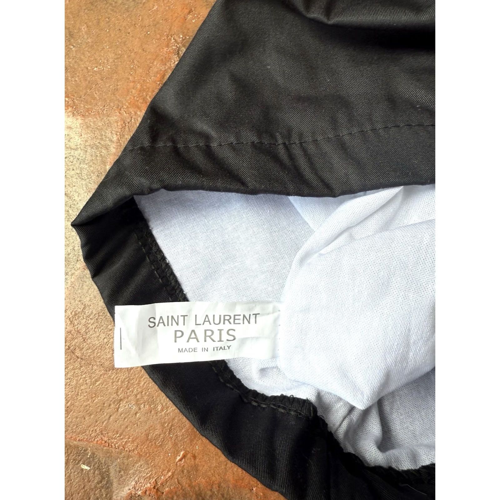 Yves Saint Laurent Saint Laurent Dust Bag Drawstring Black Cotton Italy Unisex 12x12 Logo Vintage No N/A Size ONE SIZE - 3 Thumbnail