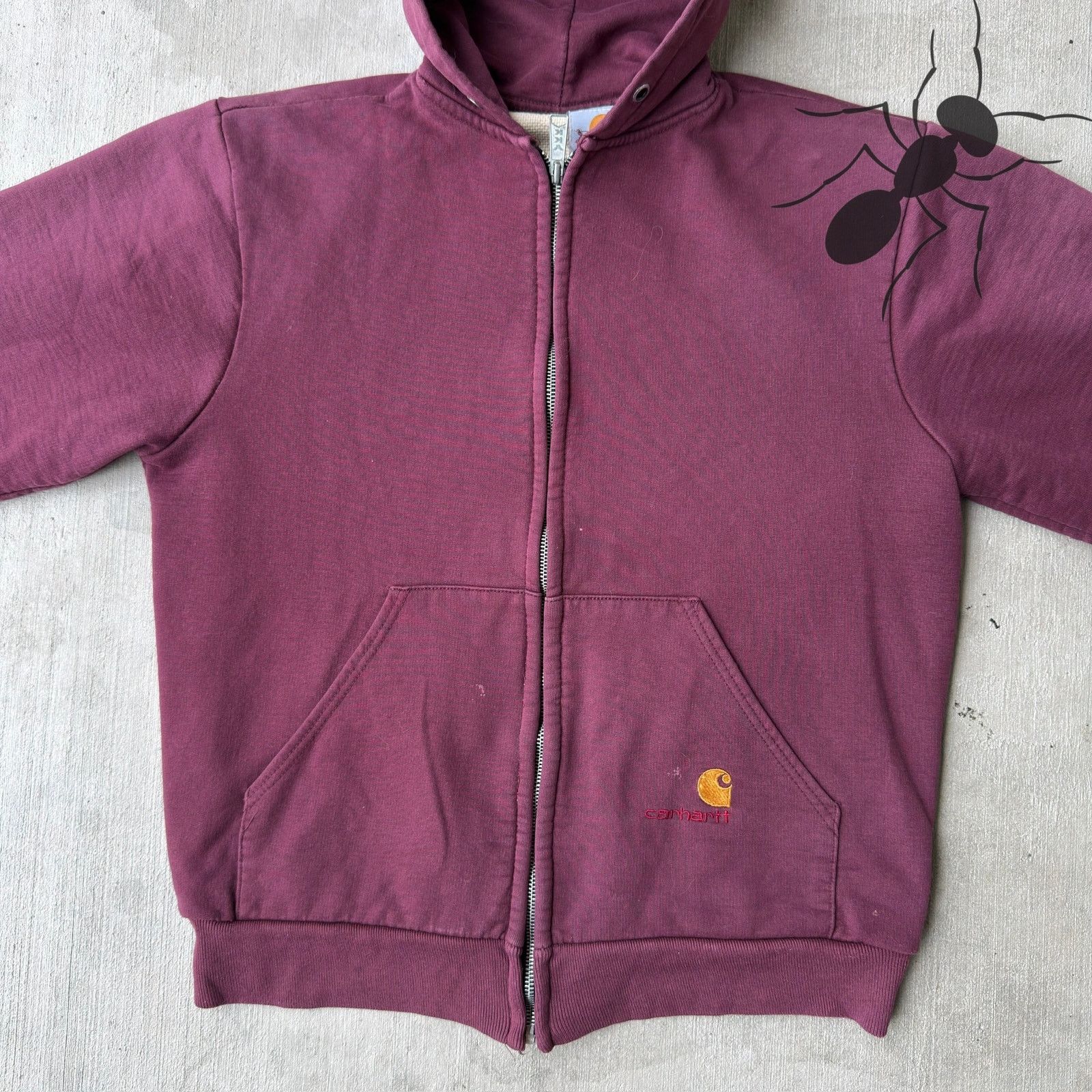 Carhartt × Vintage Carhartt burgundy hoodie work wear sweatshirt Size US S / EU 44-46 / 1 - 2 Thumbnail