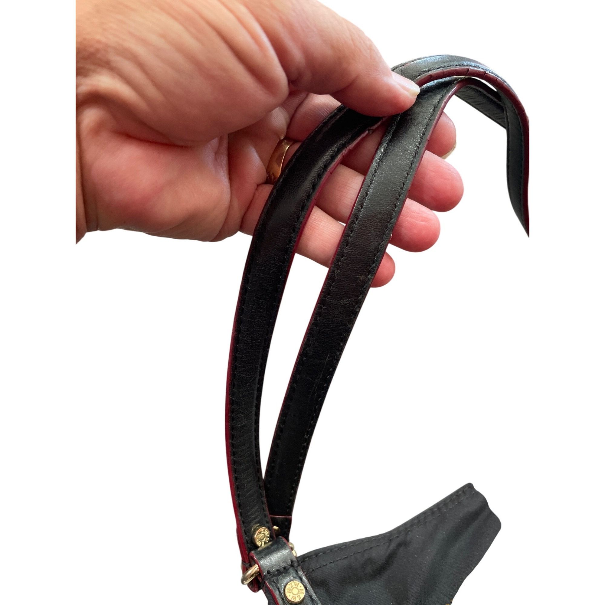 MZ Wallace MZ Wallace womans Black Nylon Leather Trim Handbag crossbody Size ONE SIZE - 6 Thumbnail