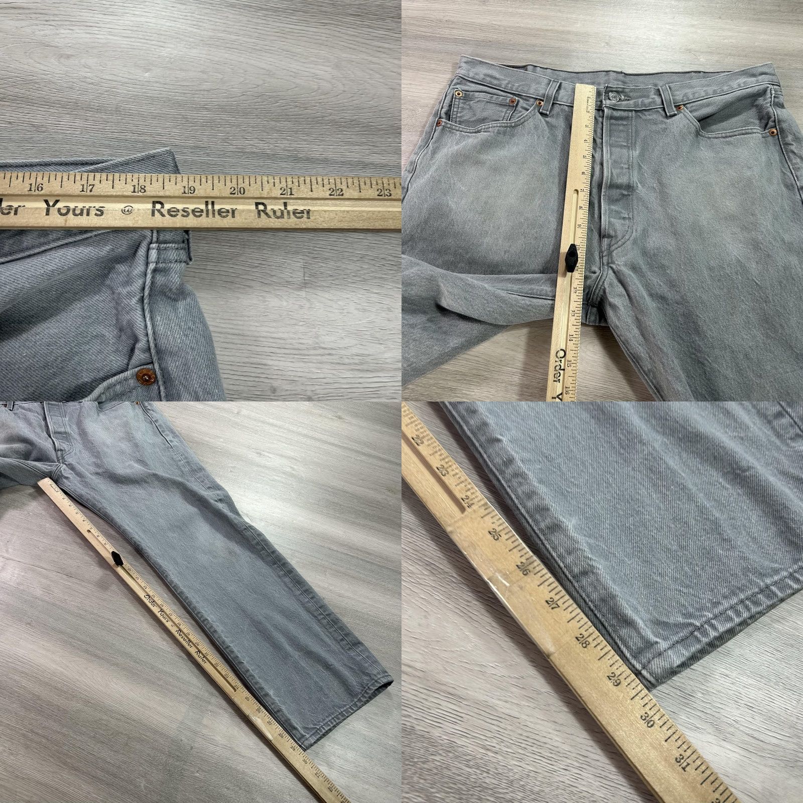 Levi's VINTAGE Levi's 501 Jeans Mens 38x30 Gray Straight Button Fly Red Tab Denim Size US 38 / EU 54 - 8 Thumbnail