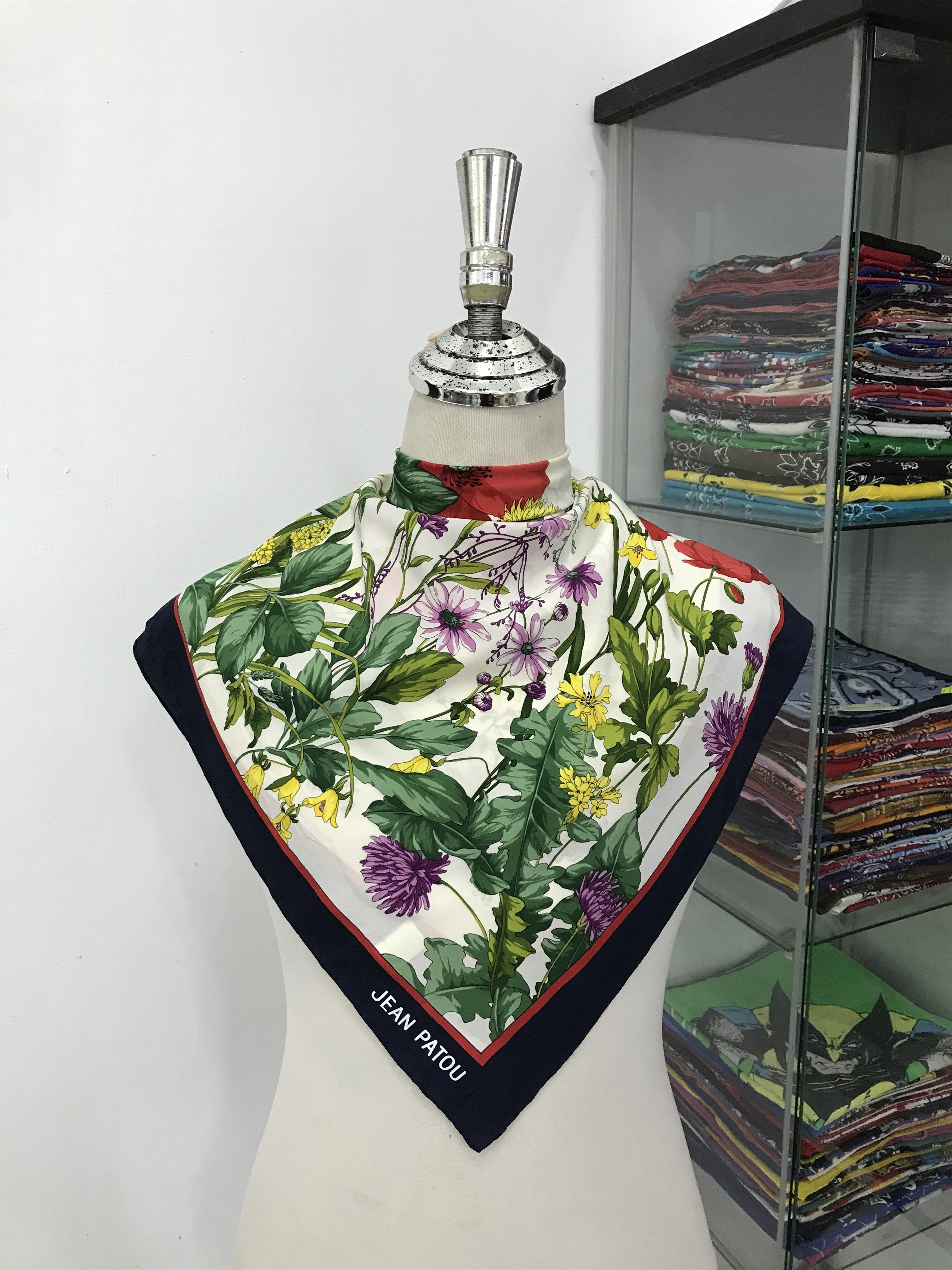 Vintage Vintage Jean Patou Silk Scarf Size ONE SIZE - 1 Thumbnail