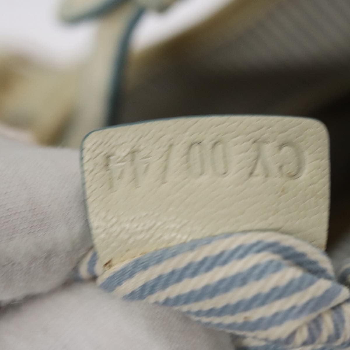 Celine CELINE C Macadam Canvas Shoulder Bag Light Blue Size ONE SIZE - 12 Thumbnail