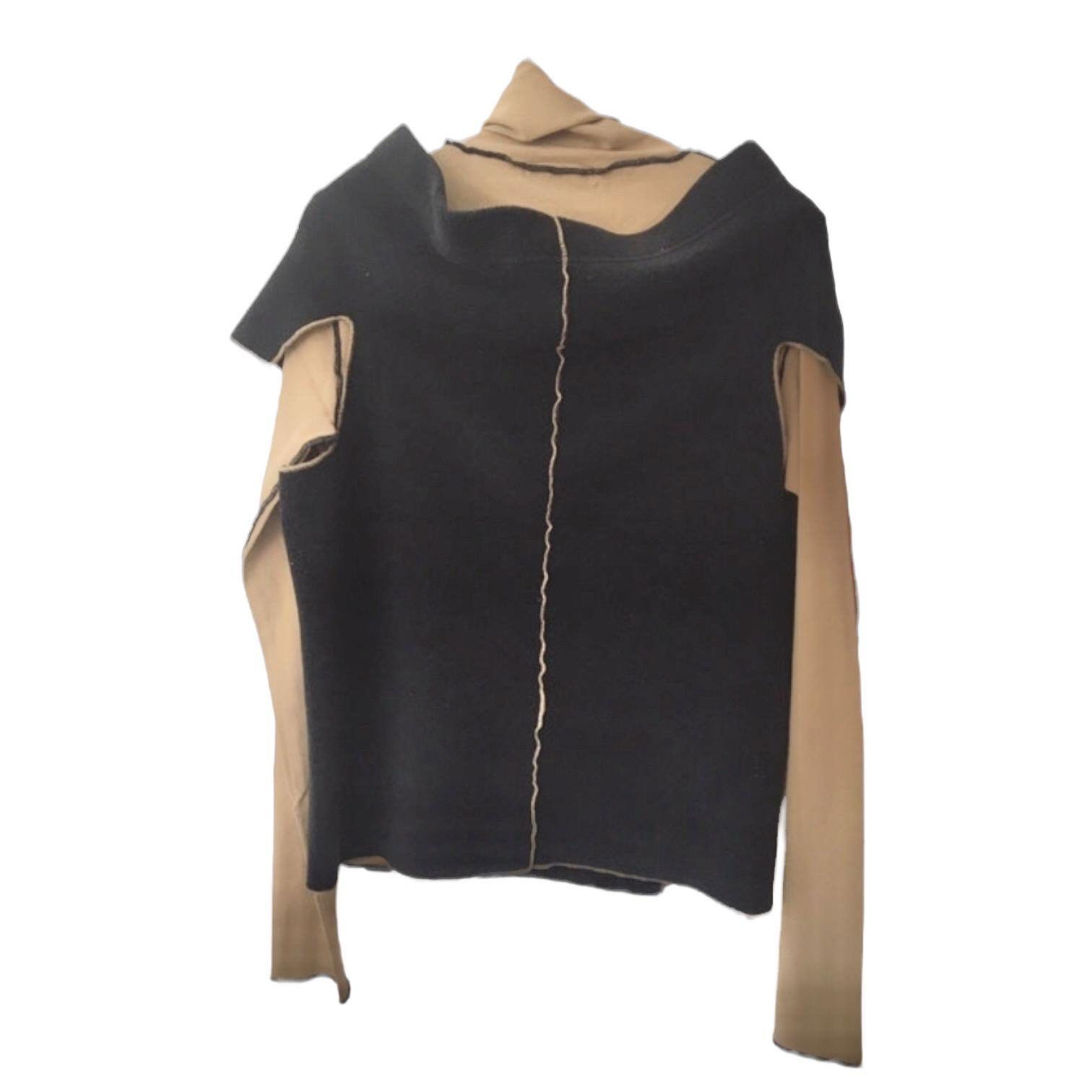 Cop Copine The Cop Copine Turtleneck Top & Cut Out Floral Vest Set Size ONE SIZE - 2 Thumbnail