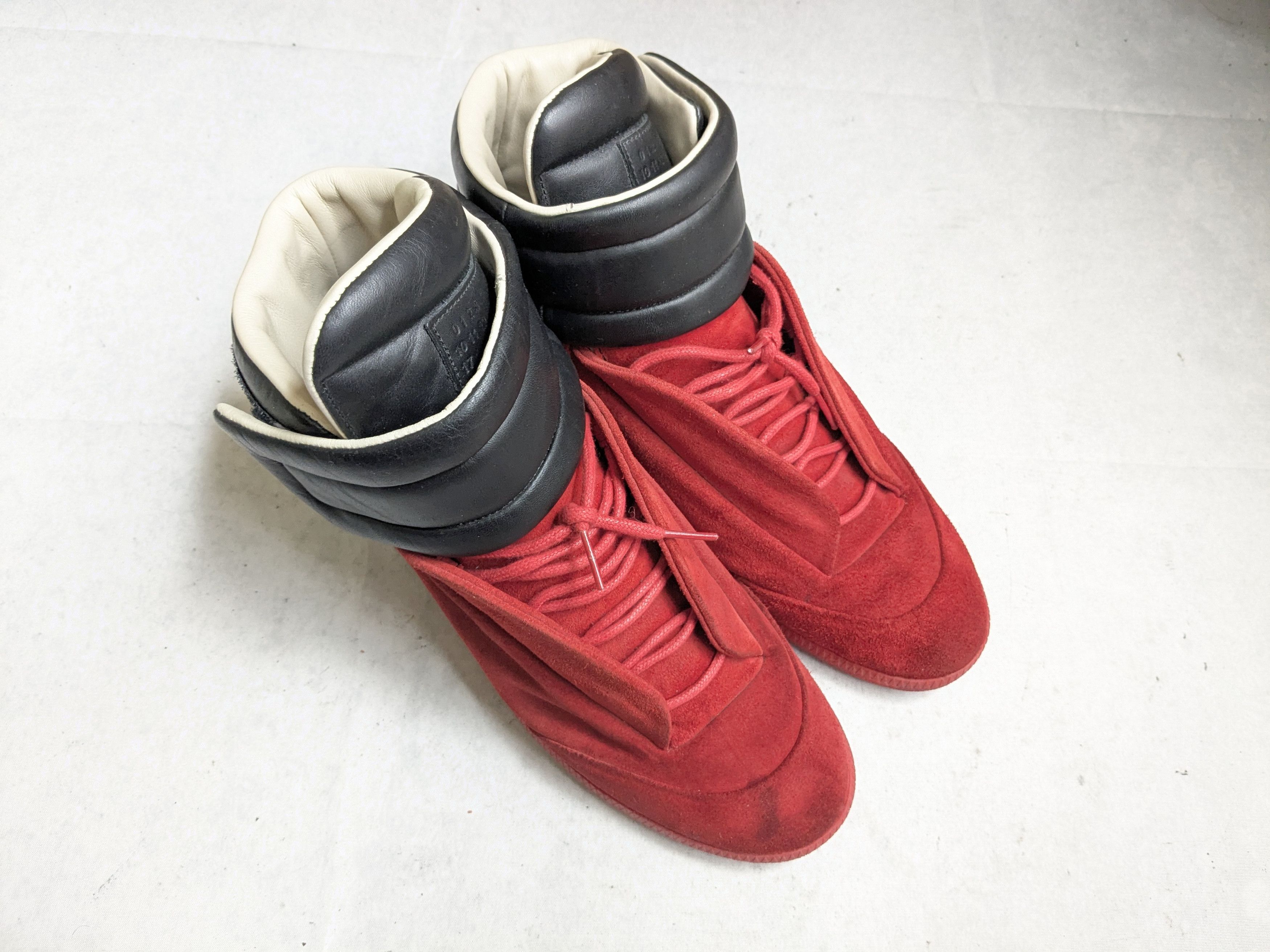 Maison Margiela Maison Margiela Future Red Black 11 44 High Tops Leather Size US 11 / EU 44 - 4 Thumbnail