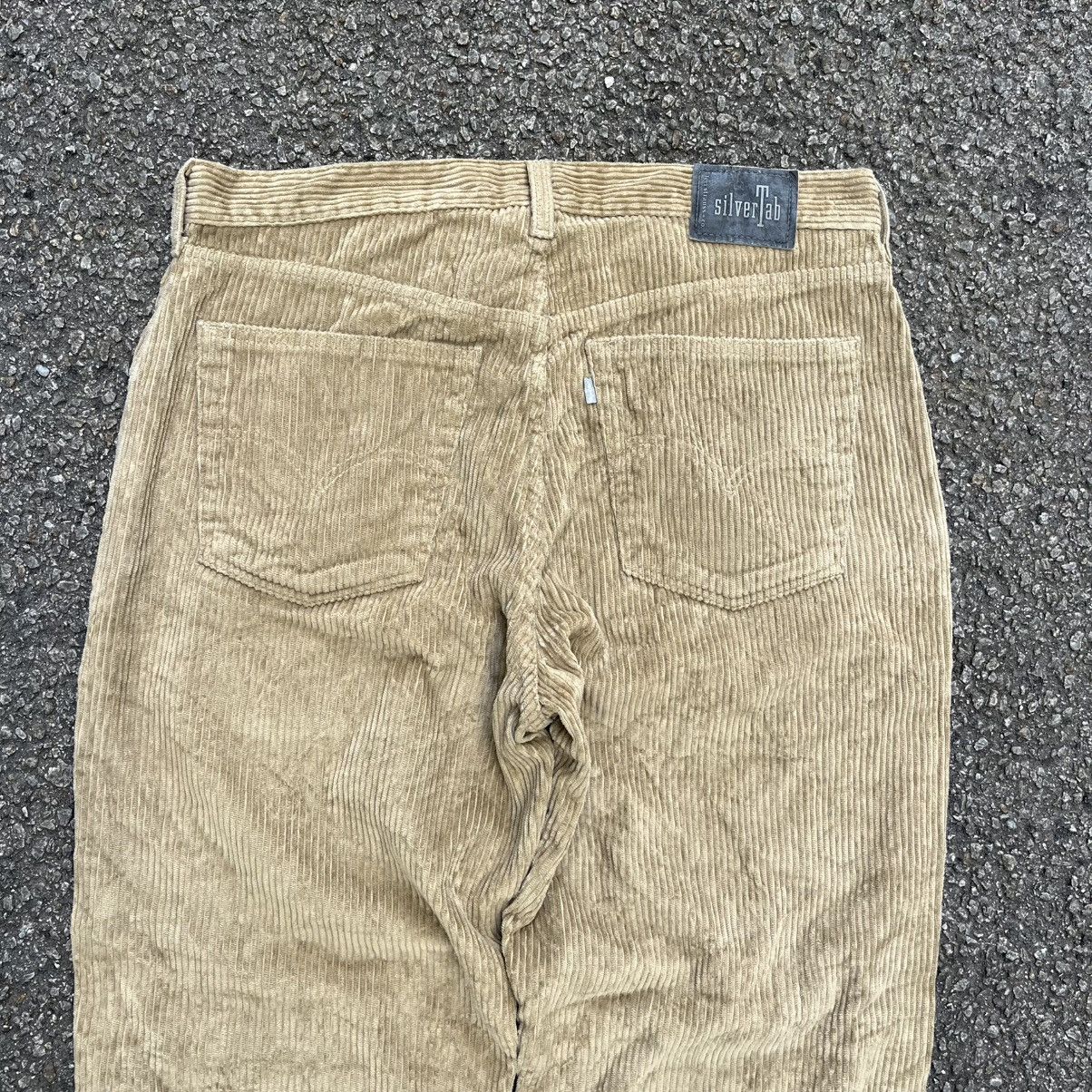 Levi's Vintage 90s Levis Silvertab Brown Corduroy Pants Y2K Baggy Size US 36 / EU 52 - 11 Thumbnail