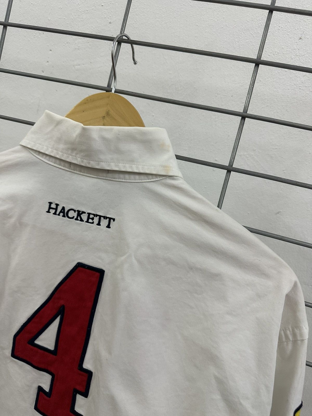 Hackett Rare And Beautiful Hackett London Army Polo White Shirt Size US XL / EU 56 / 4 - 12 Thumbnail
