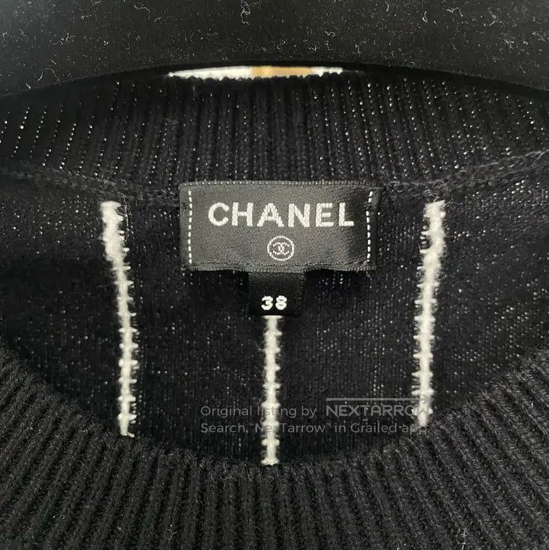 Chanel Chanel Logo Black Cashmere Sweater for Women . Size M / US 6-8 / IT 42-44 - 6 Thumbnail