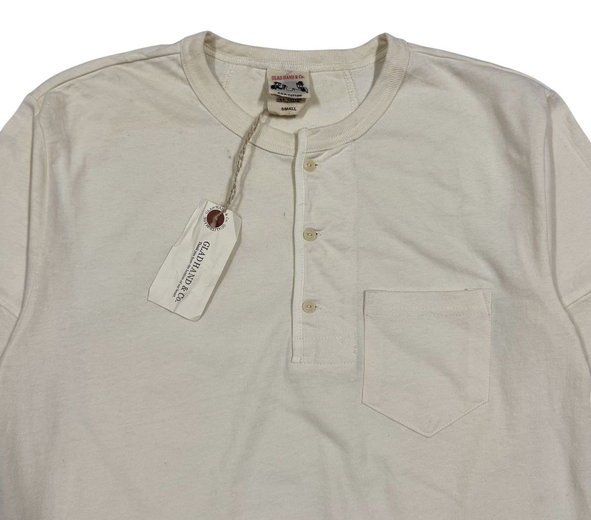 Sugar Cane Nwt🔥Glad Hand & Co Us Miliatary Henley Neck Tee Made In Usa Size US S / EU 44-46 / 1 - 3 Thumbnail