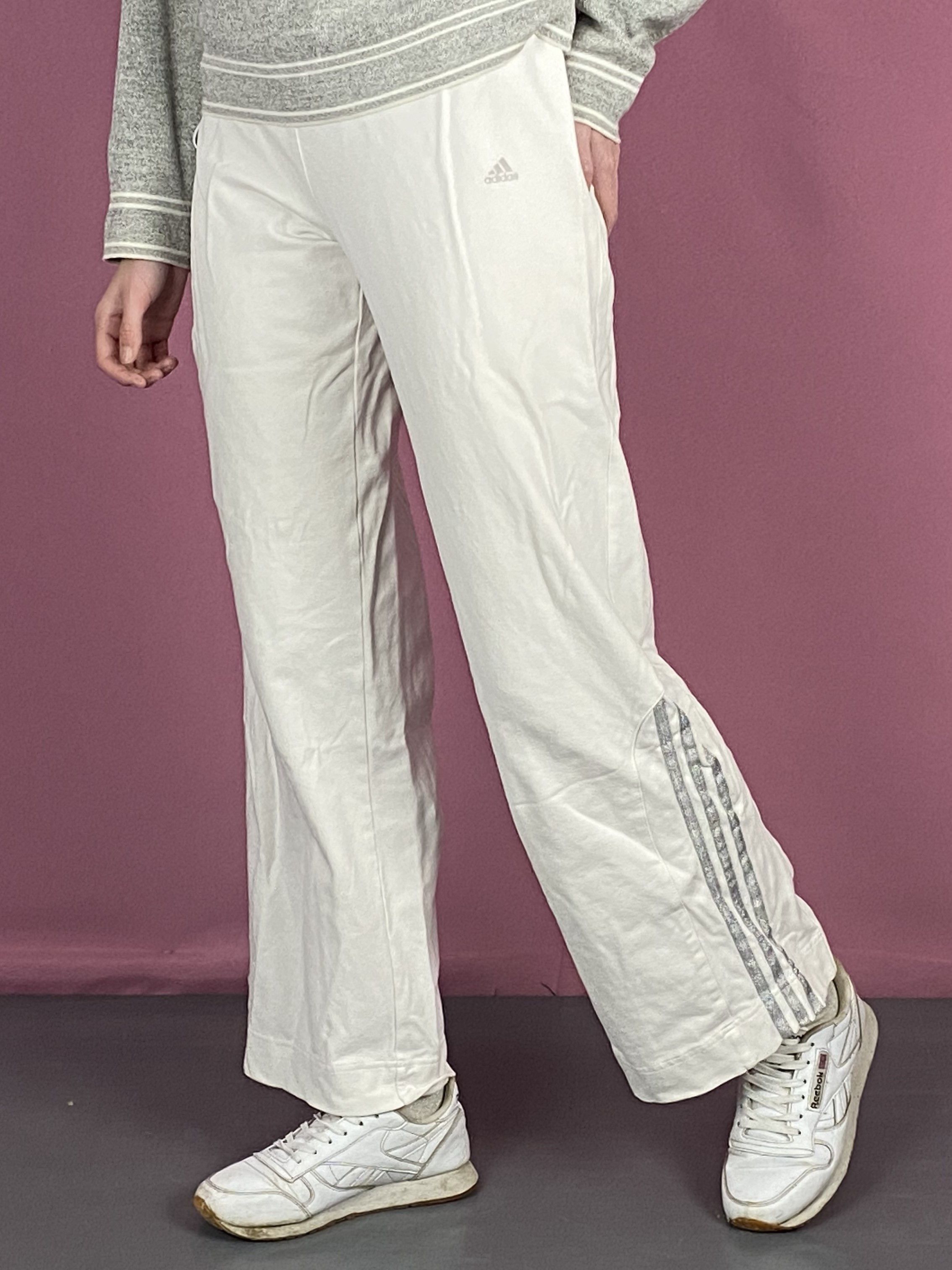 Adidas × Vintage Adidas Y2K Vintage Women's Wide Track Pants - M Size 32" / US 10 / IT 46 - 1 Thumbnail