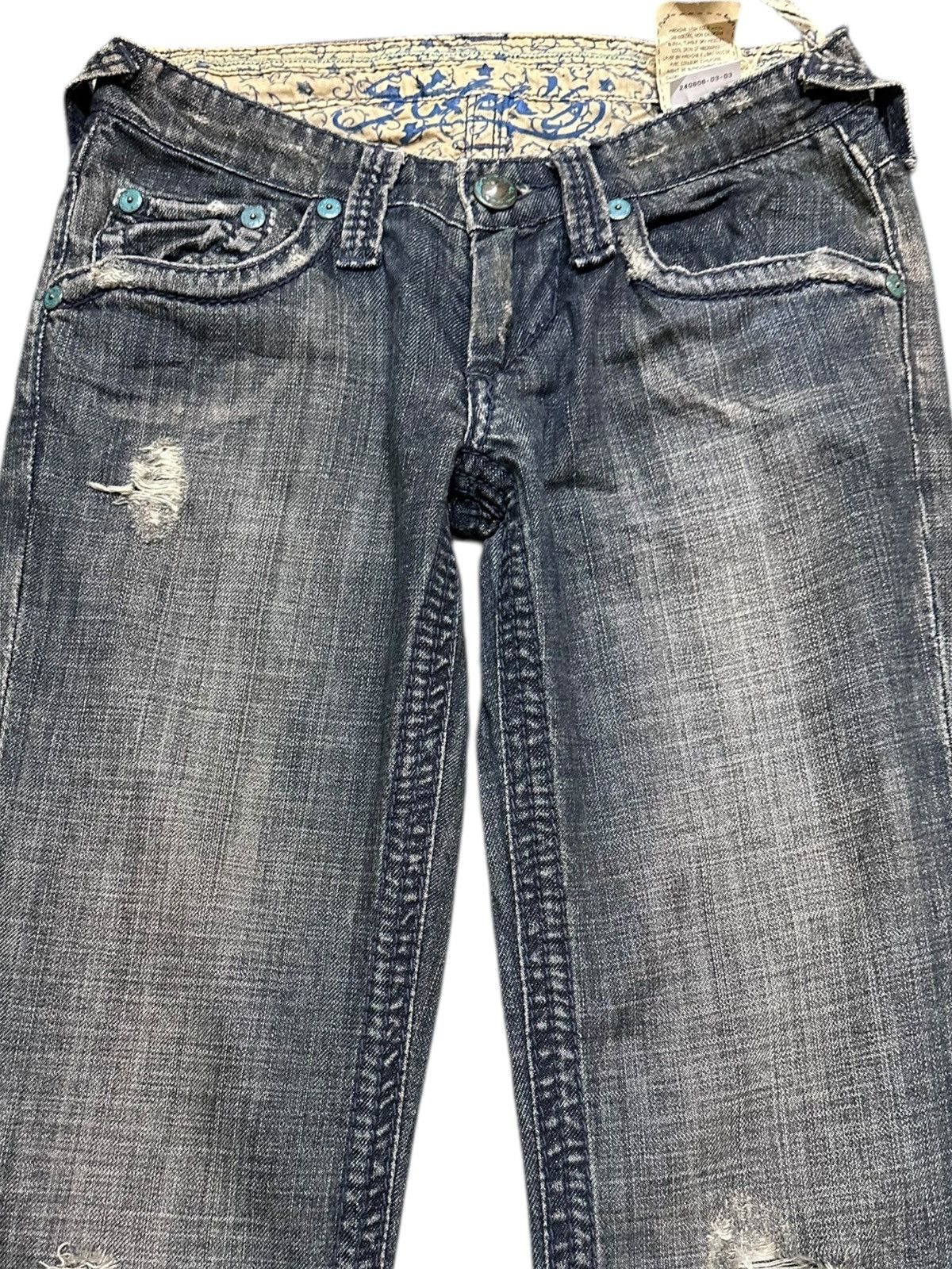 Stitch's Jeans Vintage Stitch’s Flare Grunge Distressed Denim Size US 28 / EU 44 - 2 Thumbnail