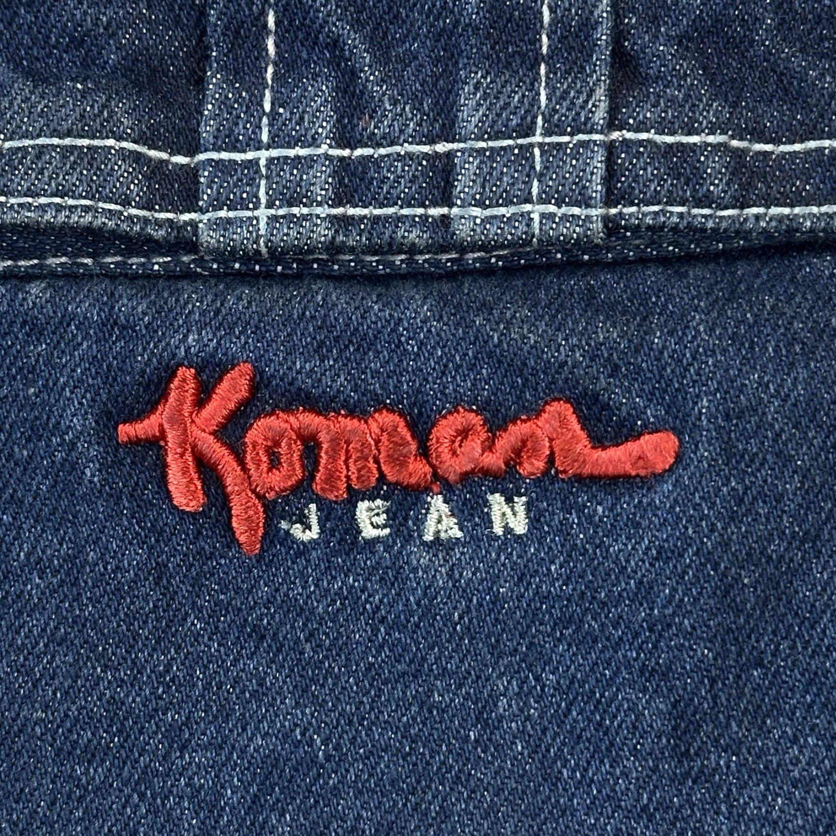 Denime VINTAGE Koman Jean 2000 Raw Denim Jacket Mens XL Blue Hip Hop Streetwear Y2K Size US 36 / EU 52 - 6 Thumbnail