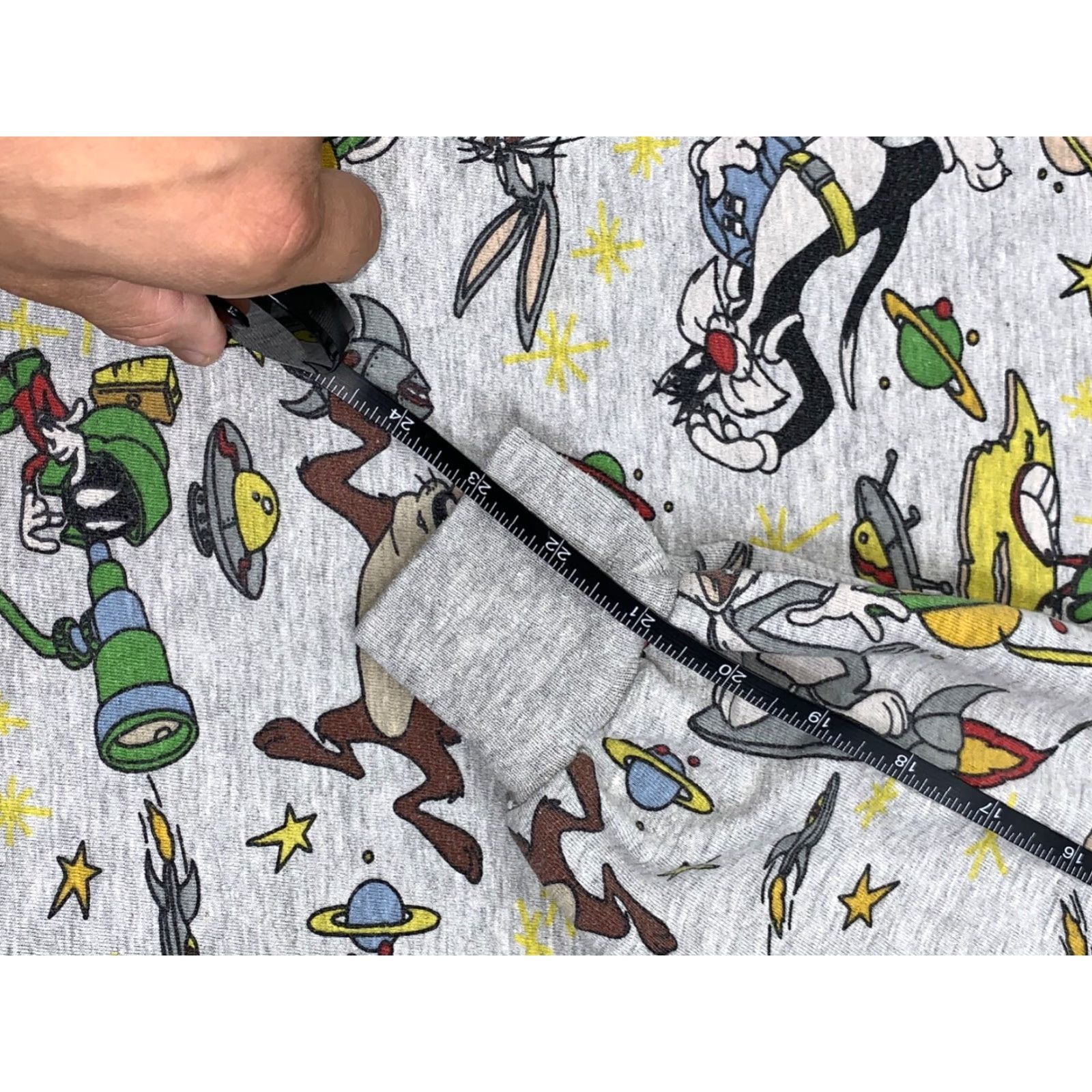 Vintage Looney Tunes T-Shirt One Size Gray Long Sleeve Unisex Adults Oversized? Size ONE SIZE - 6 Thumbnail