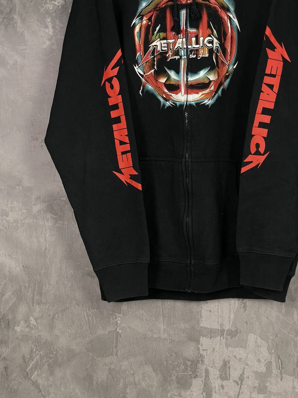 Metallica × Vintage Vintage Metallica Full Print Y2K Rock Zip Hoodie Size US XL / EU 56 / 4 - 5 Thumbnail