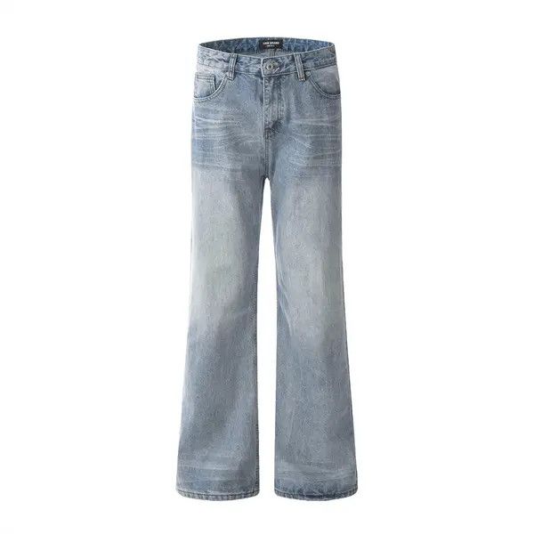 Japanese Brand Washed distressed loose retro casual straight flared jeans Size US 32 / EU 48 - 8 Thumbnail