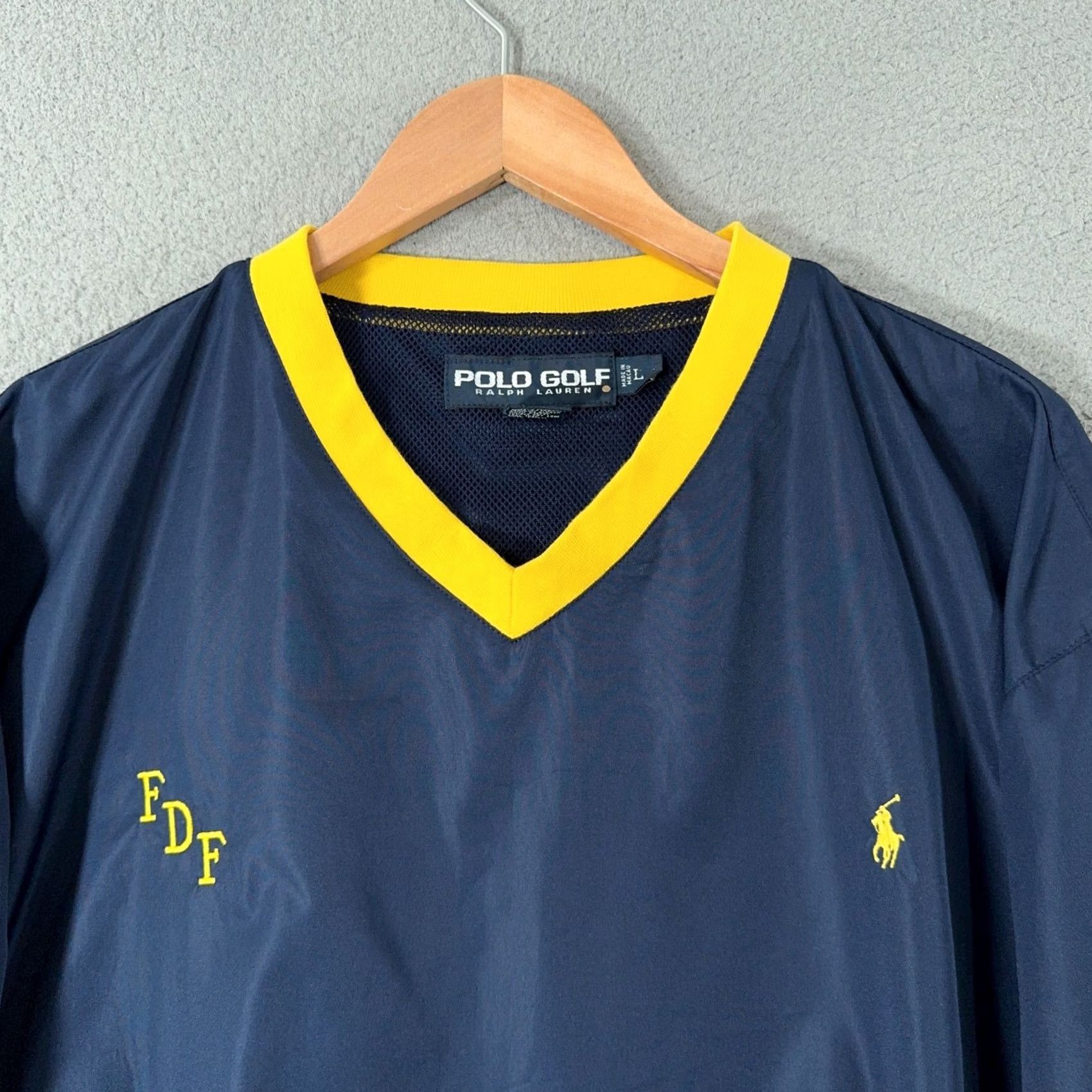 Polo Ralph Lauren VINTAGE Polo Ralph Lauren Windbreaker Shirt Mens Large Pullover FDF Windshirt Golf Logo Contrast Collar Blue 90s Retro Sports Boxy Oversized Size US L / EU 52-54 / 3 - 4 Thumbnail