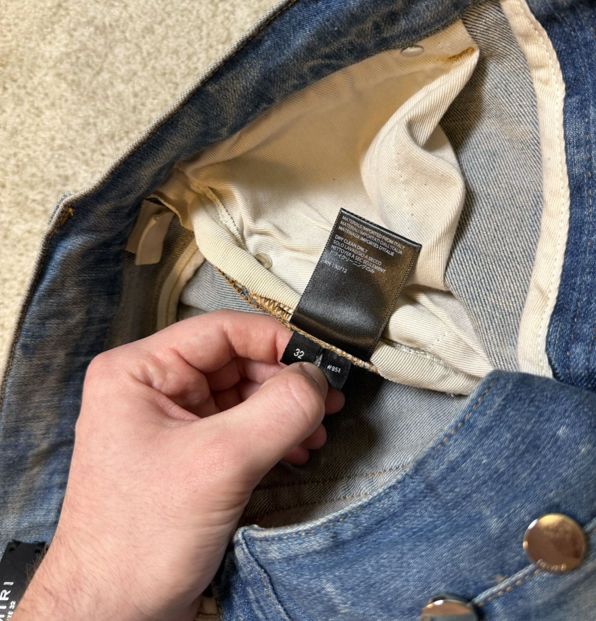 Amiri Amiri Logo Appliqué Denim Jeans Size US 32 / EU 48 - 8 Thumbnail