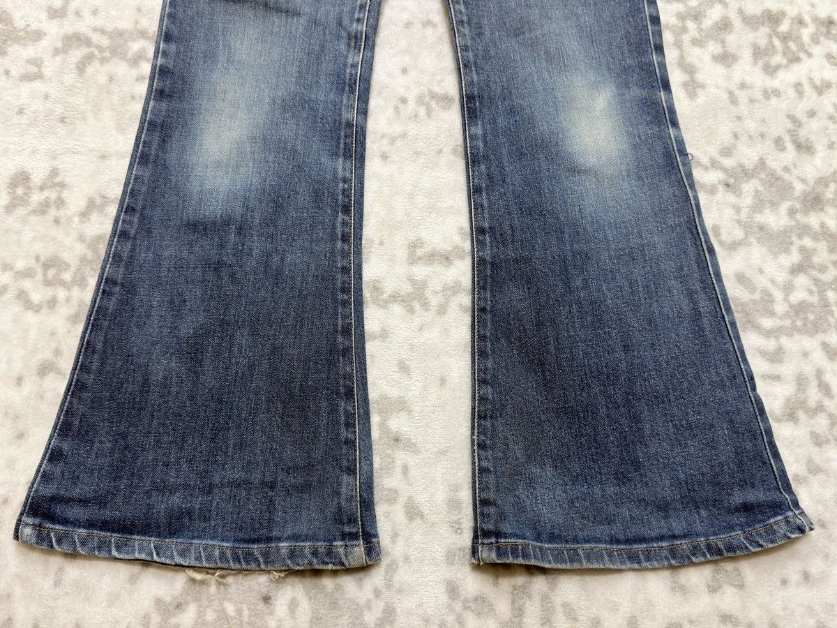 Edwin Vintage Something Flared Bush Pants Y2K Bell Bottom Denim Size 26" / US 2 / IT 38 - 7 Thumbnail