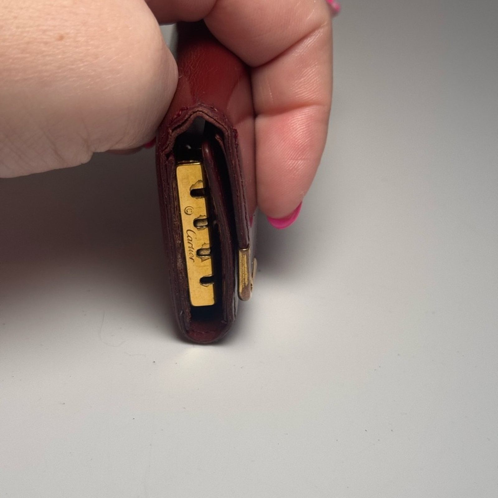 Cartier Cartier Burgundy Leather Unisex 4 Key Holder Size ONE SIZE - 4 Thumbnail