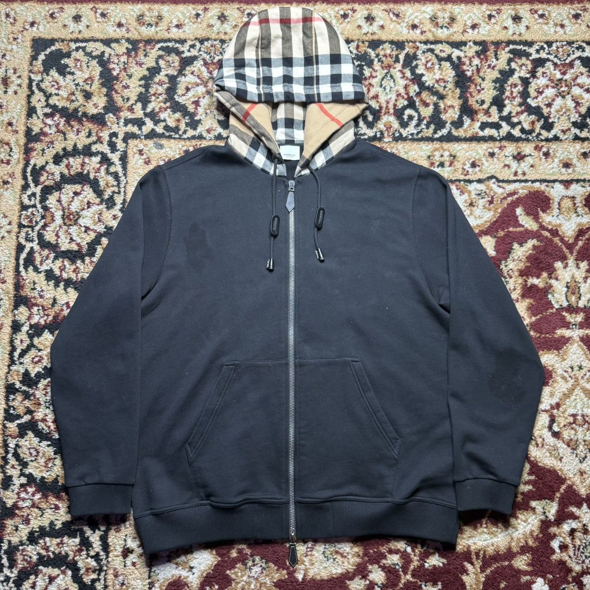Burberry Samuel Cotton Check-Trimmed Hoodie Size US XXL / EU 58 / 5 - 3 Thumbnail
