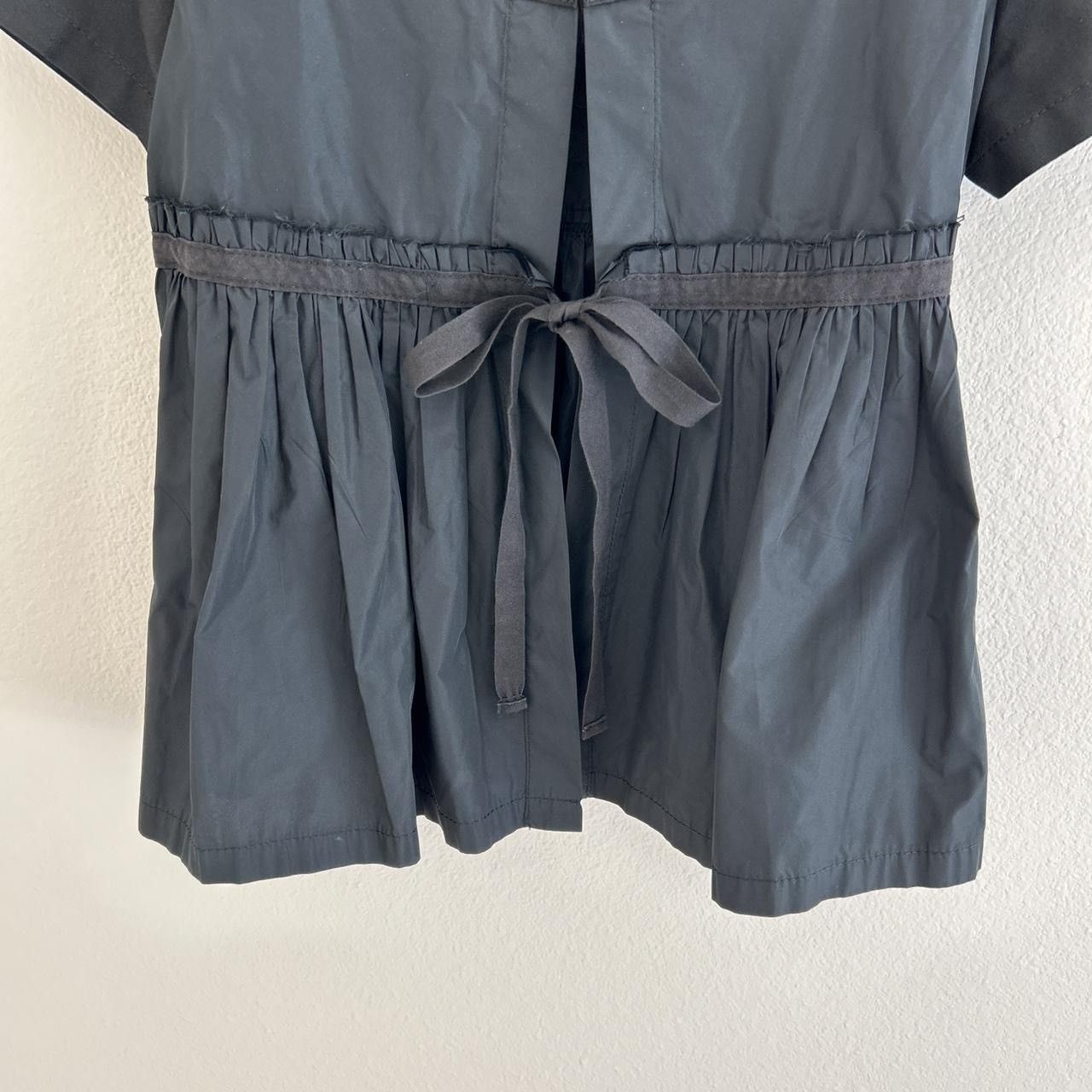 Tricot Comme des Garcons Spring 2007 Babydoll Style Pleated Bow Tie Blouse Size M / US 6-8 / IT 42-44 - 2 Thumbnail