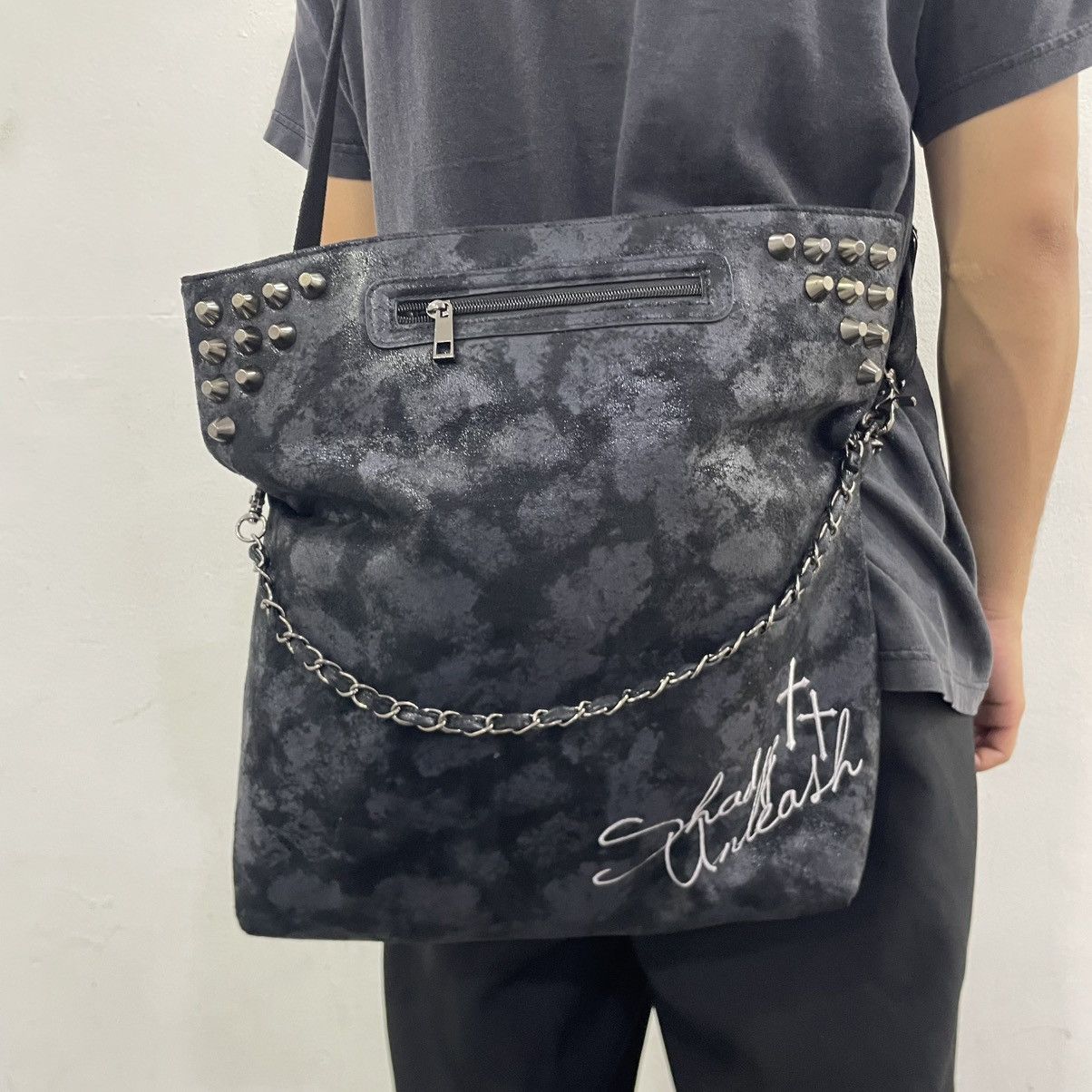 Beauty Beast Ghost Of Harlem Studed Punk Gothic Bag Size ONE SIZE - 4 Thumbnail