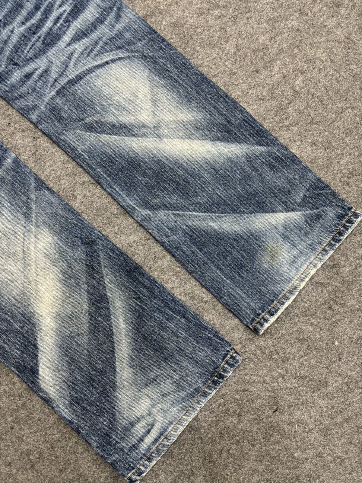 Japanese Brand 💥Sick Fades💥improves Distressed Heavy Art Fades Denim F534 Size US 33 - 18 Thumbnail