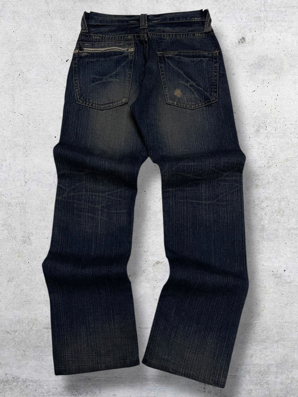 Hysteric Glamour VINTAGE BACK NUMBER JAPAN 90S WHISKERING MUDWASH STYLE DENIM Size US 28 / EU 44 - 9 Thumbnail