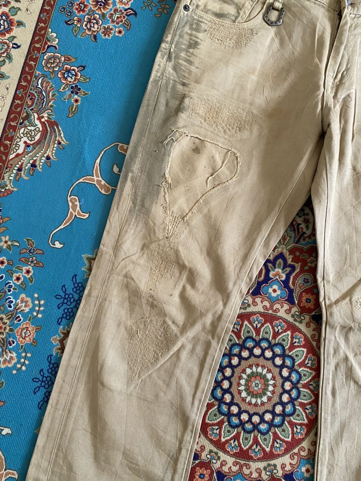 JACKROSE × Japanese Brand Jack Rose Japan Flare Distressed Patchwork Design Pant Size US 33 - 7 Thumbnail
