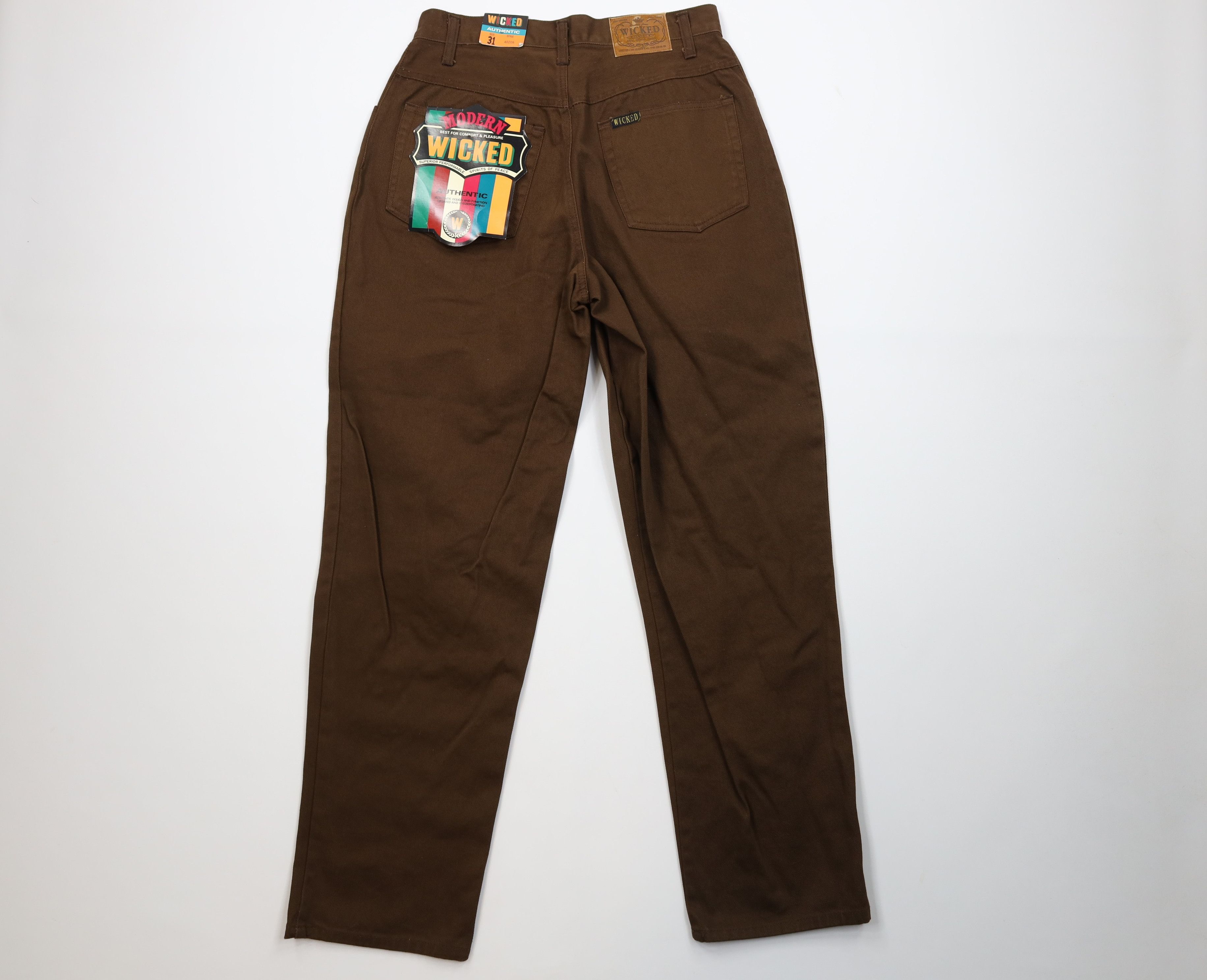 Vintage Deadstock Vintage 90s Streetwear Fit Skateboard Jeans Brown Size US 31 - 9 Thumbnail