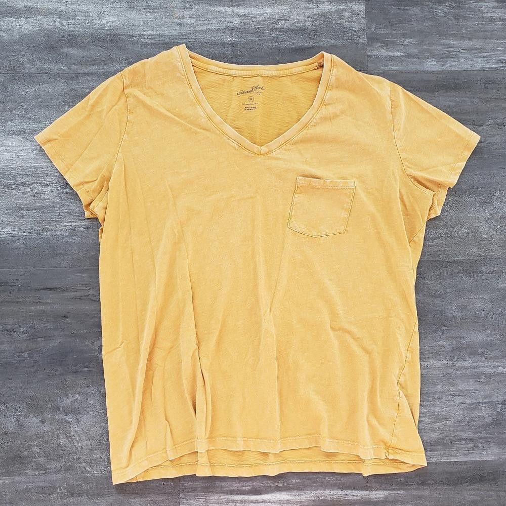 Designer Mustard Faded UT Pocket Short Sleeve Size XXL / US 16-18 / IT 52-54 - 1 Thumbnail