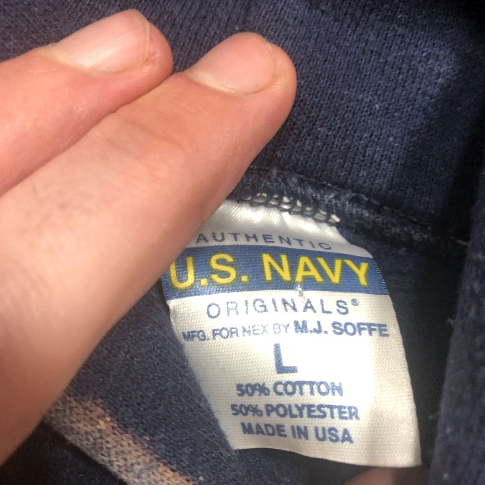 Soffe VINTAGE Soffe United States Navy Hoodie Adult L Blue USA Tie Dye 90s Mens Size US L / EU 52-54 / 3 - 3 Thumbnail
