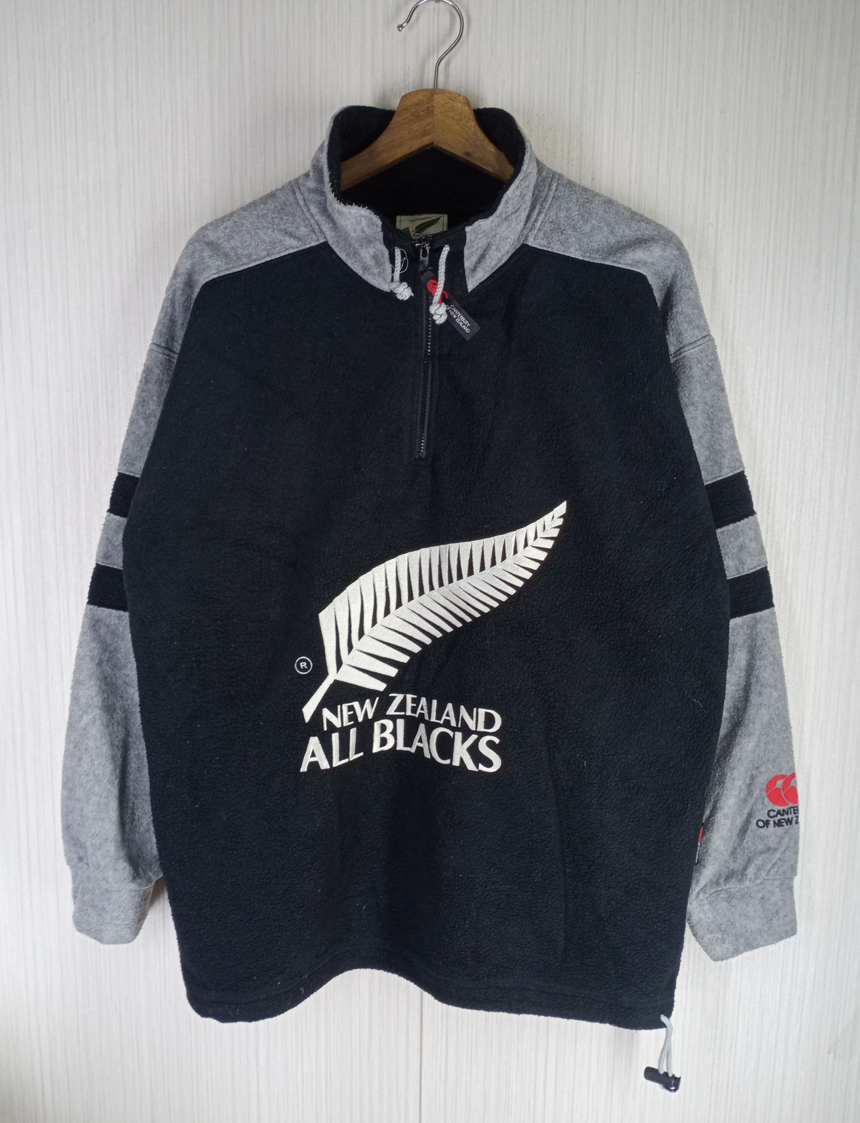 Canterbury of New Zealand Vintage Canterbury Steinlager All Black Half Zipper Fleece Size US M / EU 48-50 / 2 - 1 Thumbnail